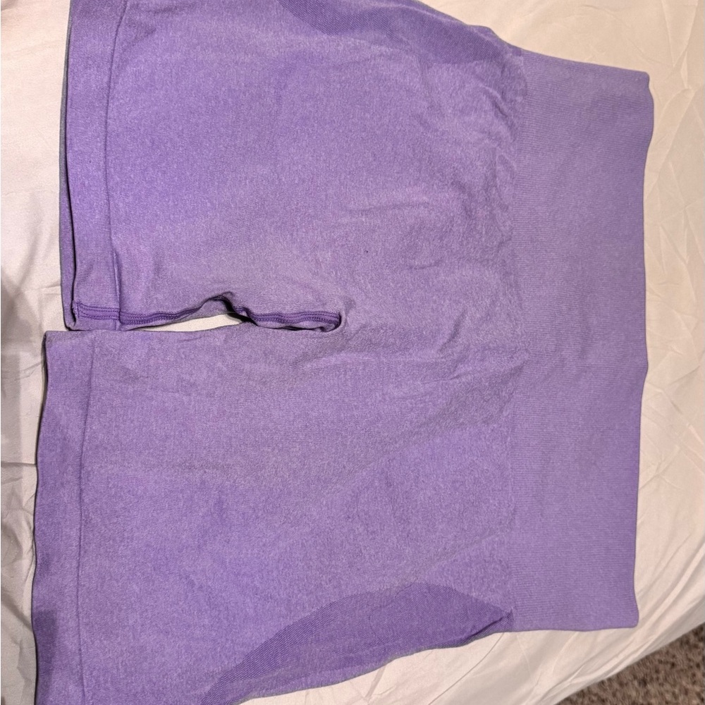 Purple High-Waisted Shorts